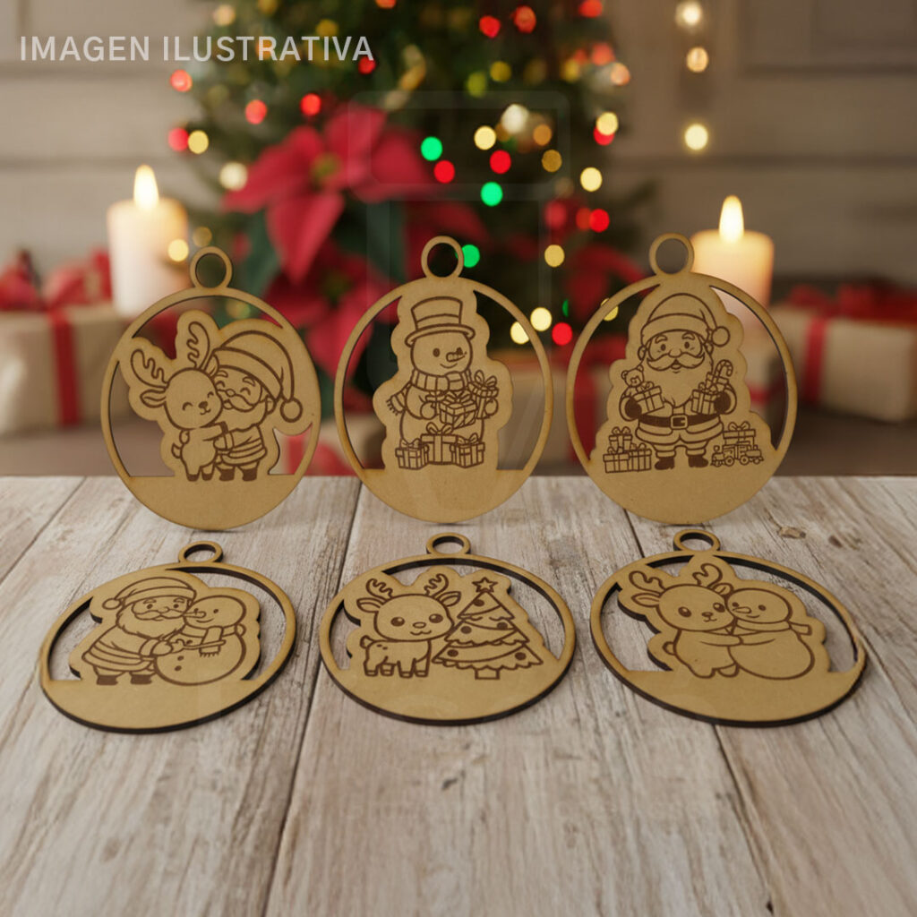 Esferas con figuras ilustrativa